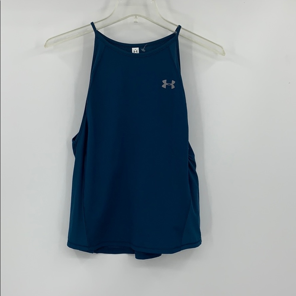 Under Armor Coolswitch Fitted Blue Athletic Tank - image 1